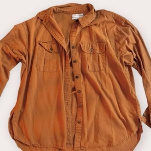 Oversized Burnt Orange Urban Outfitters Button Up
